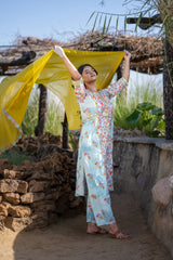 Coral Flare Kurta Set