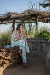 Coral Flare Kurta Set