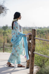 Coastal Scalloped Kurta Pant Set