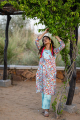 Coral Kurta Pant Set