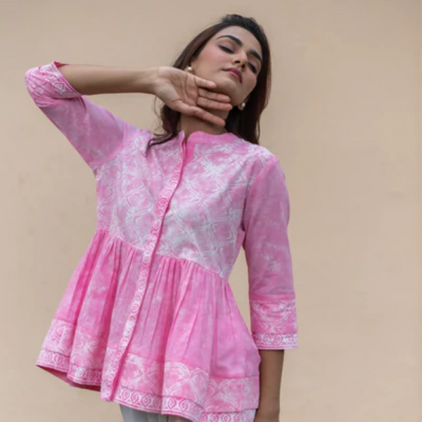 Blush Short Flare Shirt