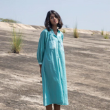 Sage Button Down Dress