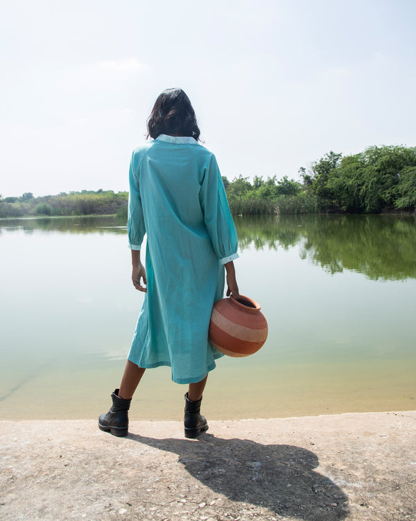 Sage Button Down Dress