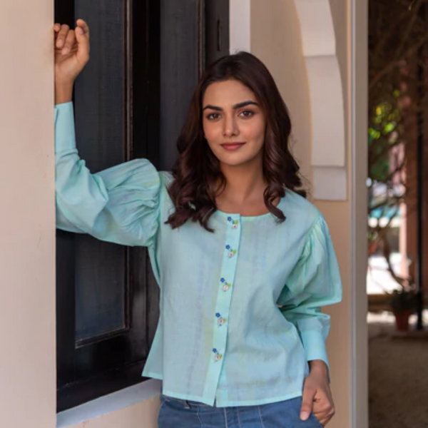 Sea Cropped Shirt