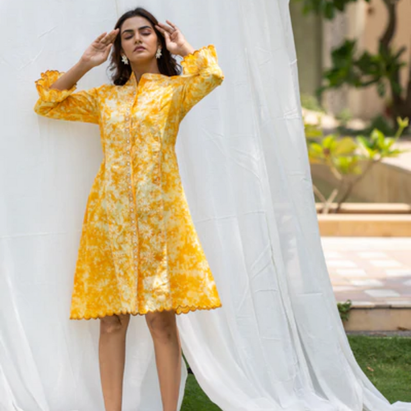 Sunshine Block Printed Shirt Dress
