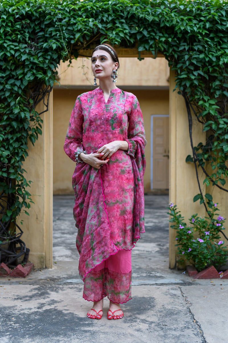 Rosie Mirror Kurta Set with Dupatta