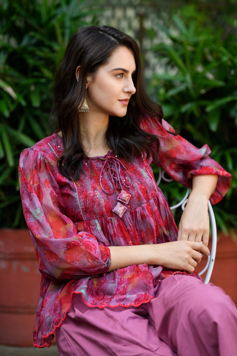 Laali Smocking Mirror Tunic