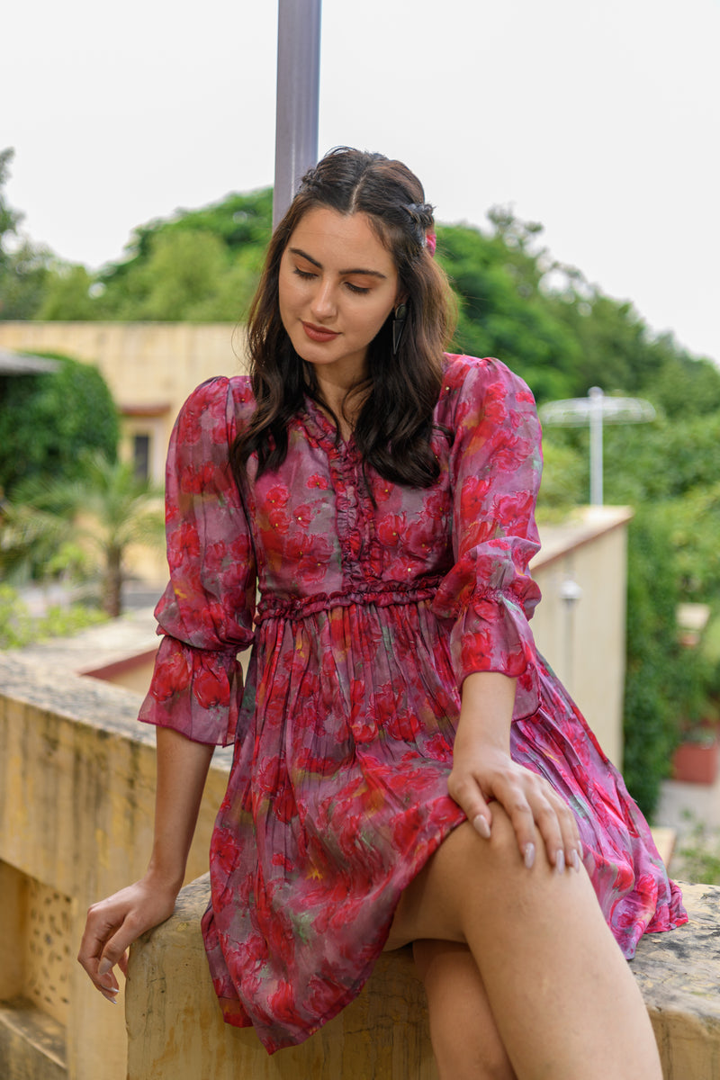 Laali Ruffle Short Dress
