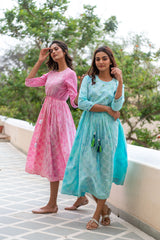 Sea Anarkali Dress