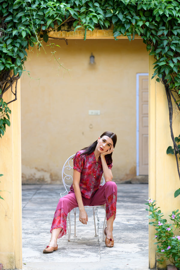 Laali Collered Crop Shirt