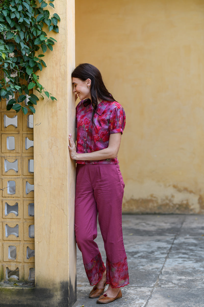 Laali Collered Crop Shirt