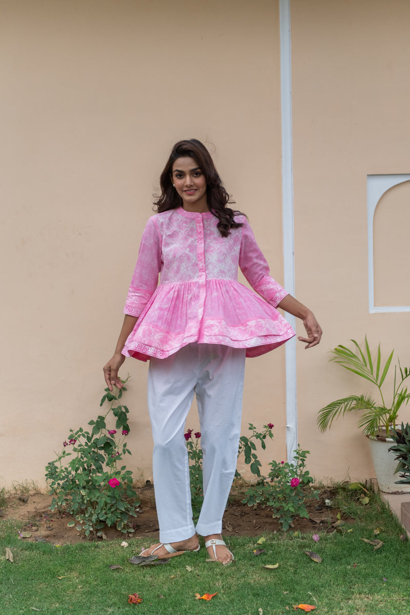 Blush Short Flare Shirt