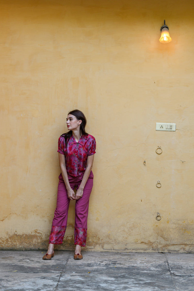 Laali Collered Crop Shirt