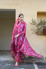 Laali Mirror Kurta Set with Dupatta