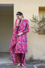 Laali Mirror Kurta Set with Dupatta