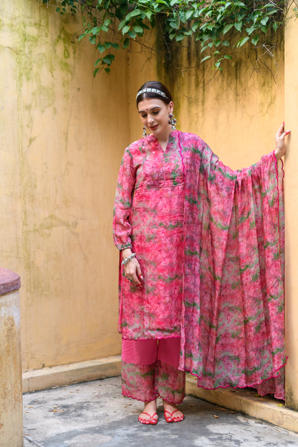 Rosie Mirror Kurta Set with Dupatta