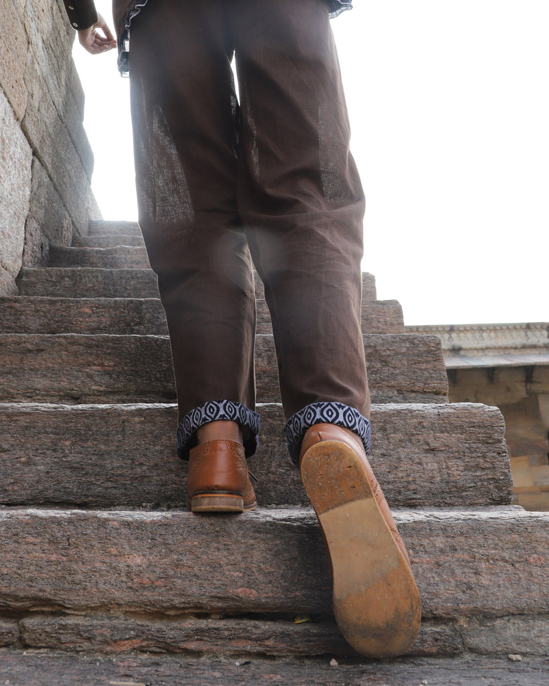 Earthy Patched Pants