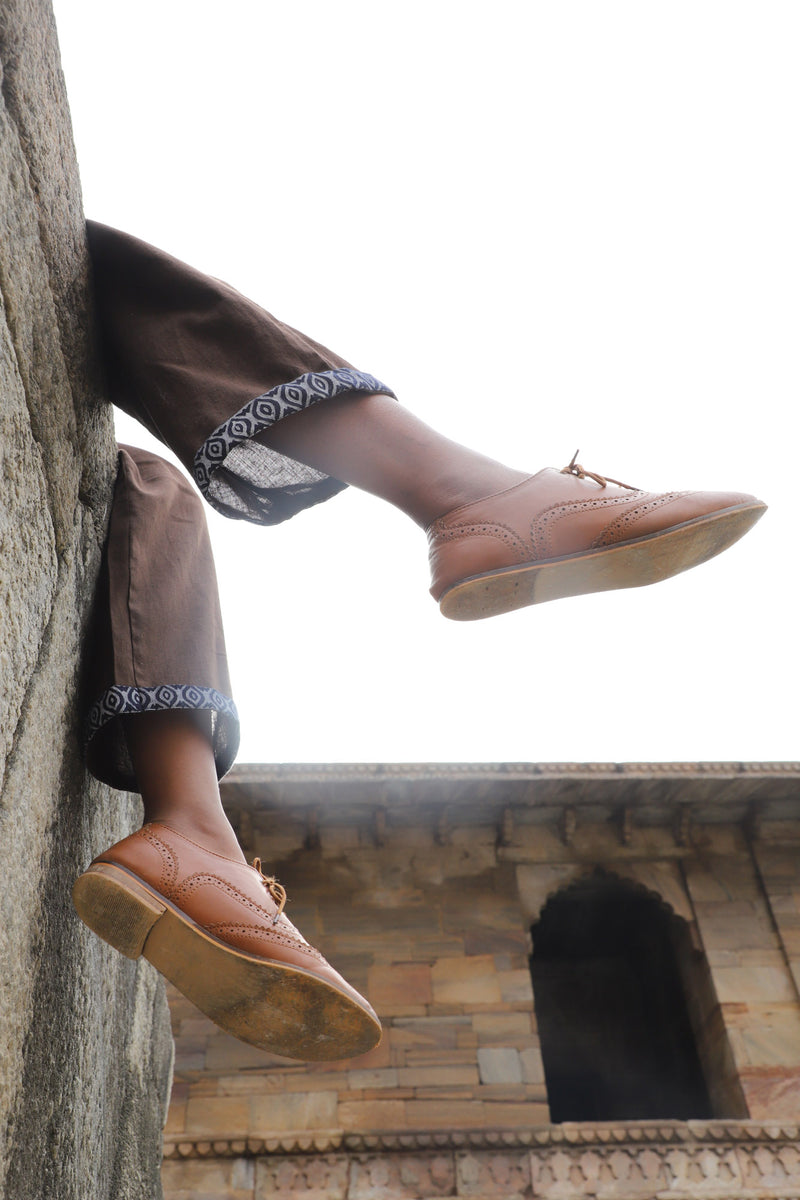 Earthy Patched Pants