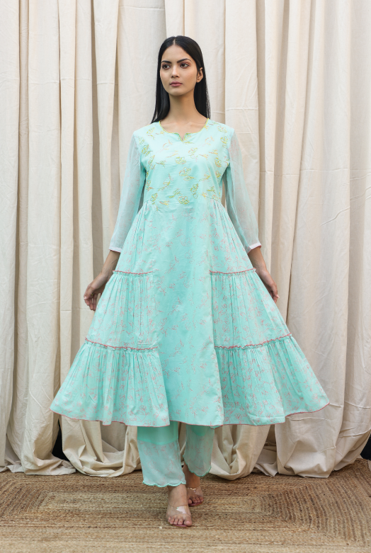 Long Flare Dress Set